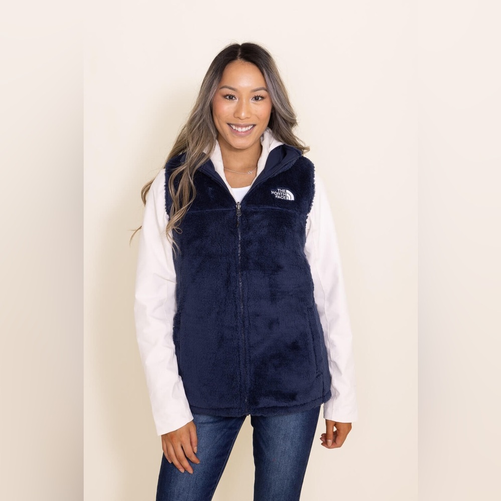 The North Face Mossbud Insulated Reversible Fleece Vest Outdoor Primaloft Cozy - Picture 2 of 16